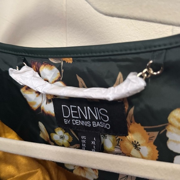 Dennis Basso Dark Green Thanksgiving Vibes Floral Puffer Jacket NWOT - Picture 6 of 6